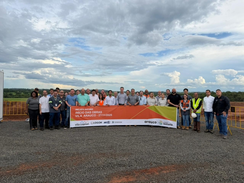 Autoridades municipais participam do início da construção da Vila Arauco em Inocência